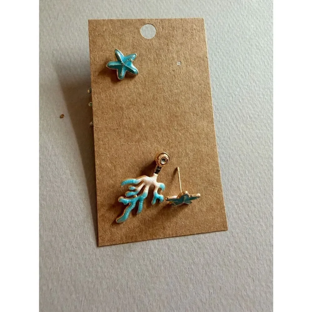 Blue Starfish earring A1832